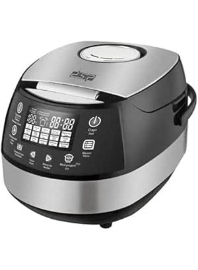 DSP KB5007 900W 5L Electric Multi-Purpose Cooker, Black and Silver - Image 2