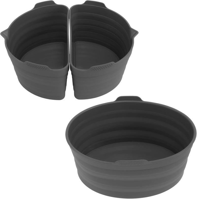 windforgecraft 3 Pcs Silicone Slow Cooker Liners Separating Food for Slow Cooker Reusable Slow Cooker Divider Slow Cooker Divider Liner With Crock Pot 6-8 QT for Holidays Catering Parties Home Dinner - Image 1