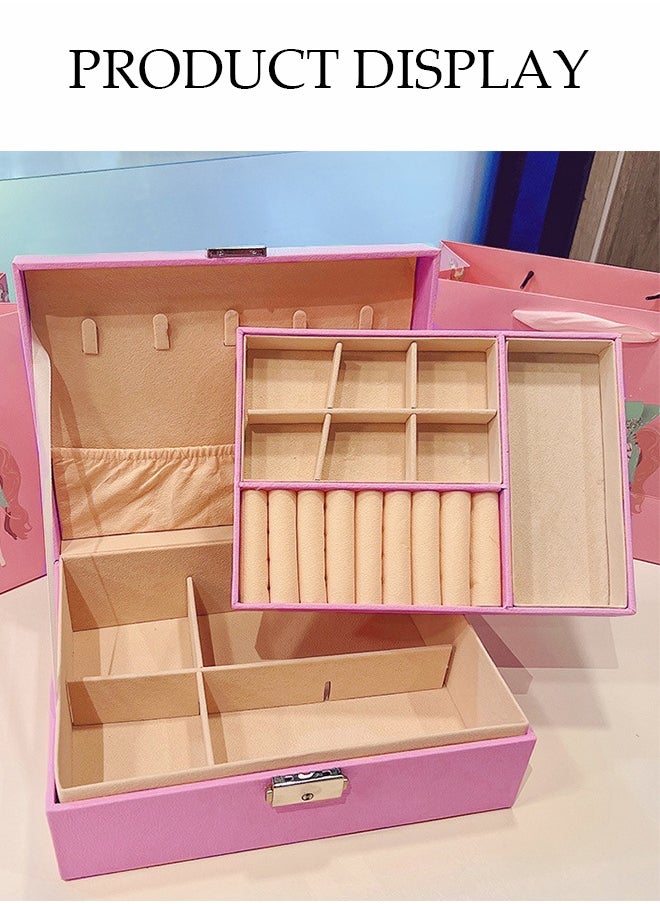 DUNISO 46 pcs Little Girls Hair Accessories Set with My Melody Gift Box Cute Hairpin Jewelry Storage Case with Hairbands, Cartoon Hair Clips, Cartoon Hair Cords，Cute Hairpin Jewelry Organizer Birthday Gift for Girls，My Melody  - Image 3