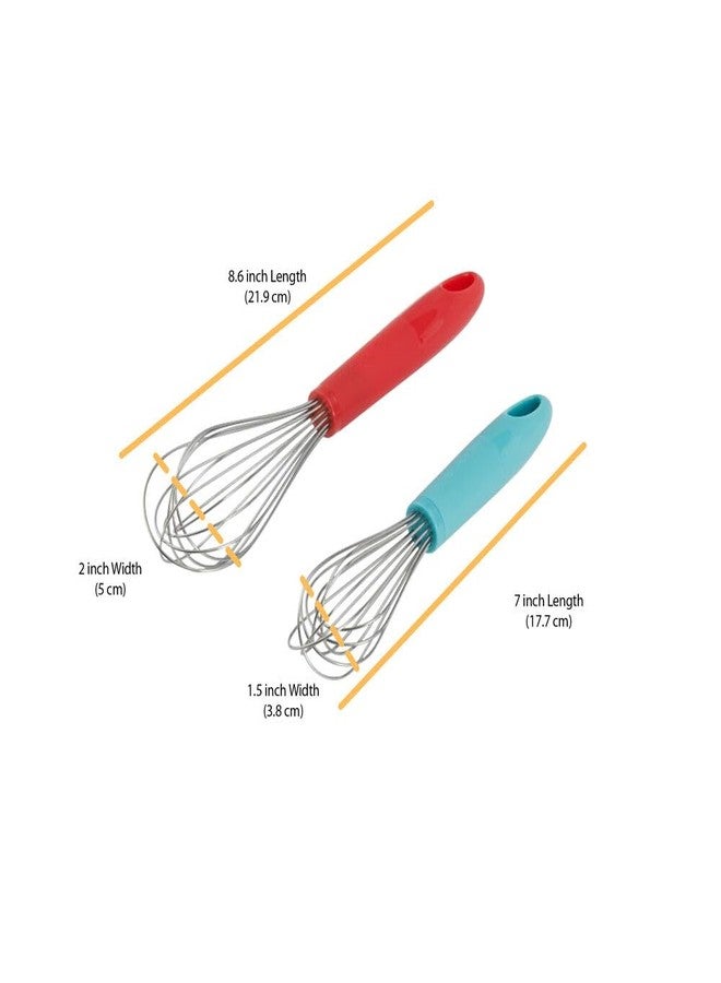 Chicago Metallic Whisks, Perfect For Beating Eggs, Whipping Meringue, and Blending Batters, Features Hang Hole for Convenient Storage, Set Of 2 - Image 2