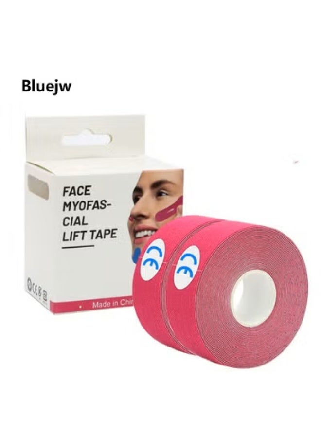 الأزرق جي دبليو 2.5CM*5M Kinesiology Tape For Face V Line Neck Eyes Lifting Wrinkle Remover Sticker Facial Skin Care Tool Bandagem Elastica - Image 1
