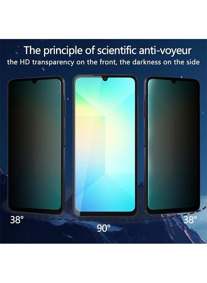 X-level 2 Pcs Privacy Screen Protector for Samsung Galaxy A06,Anti-Spy Tempered Glass 9H Hardness HD Clear Scratch Resistant for Samsung Galaxy A06 - Image 2