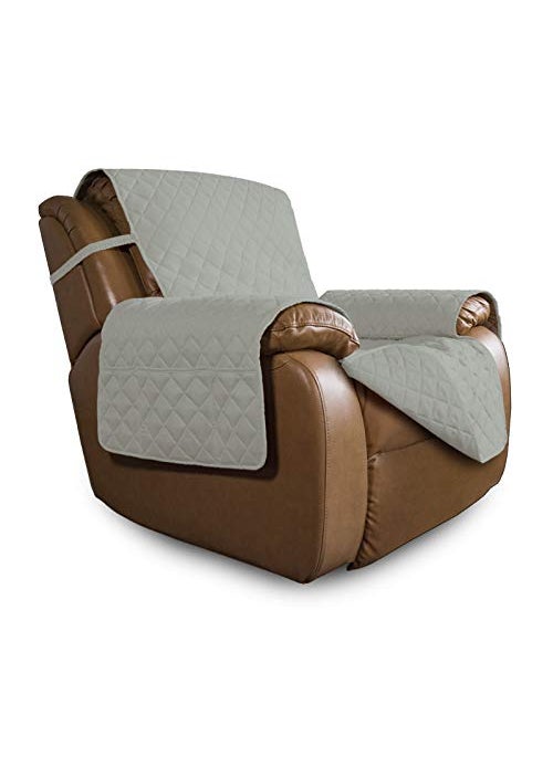 Easy-Going EasyGoing Oversized Recliner Chair Slipcover Reversible Sofa Cover Water Resistant Couch Cover Furniture Protector with Elastic Straps for Pets Dog Oversized Recliner BeigeBeige 