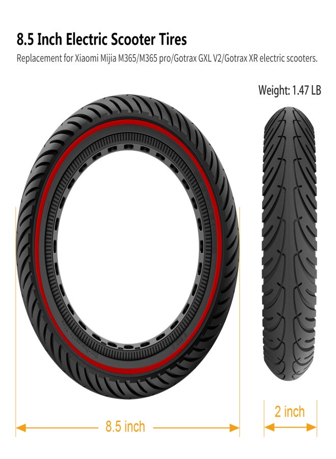 2pcs 8.5 Inch Electric Scooter Solid Rubber Tire with Mounting Tool Tire Lever Puncture-proof Solid Tire Replacement for Xiaomi M365 E Scooter Tire - Image 5