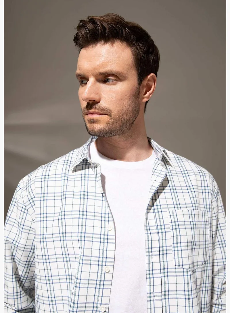 DeFacto Regular Fit Long Sleeve Check Print Shirt