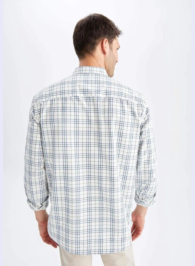 DeFacto Regular Fit Long Sleeve Check Print Shirt