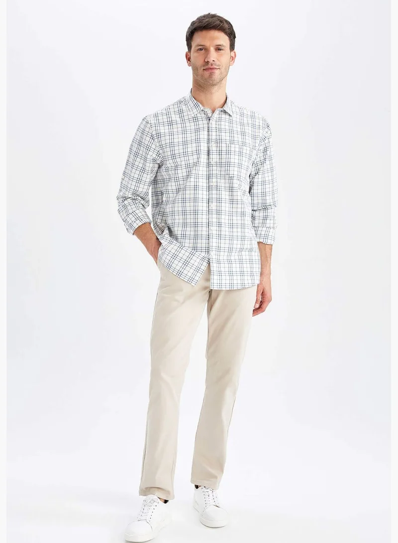DeFacto Regular Fit Long Sleeve Check Print Shirt