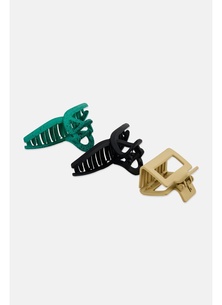 Orly Fashion Accessories 3Pcs Medium Hair Claws, Multicolor  - Image 3