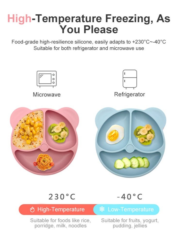 Gonice Complete 8-Pieces Silicone Baby Crockery Set, BPA Free Baby Tableware Set with Soft Silicone Bib and Utensils  - Image 2