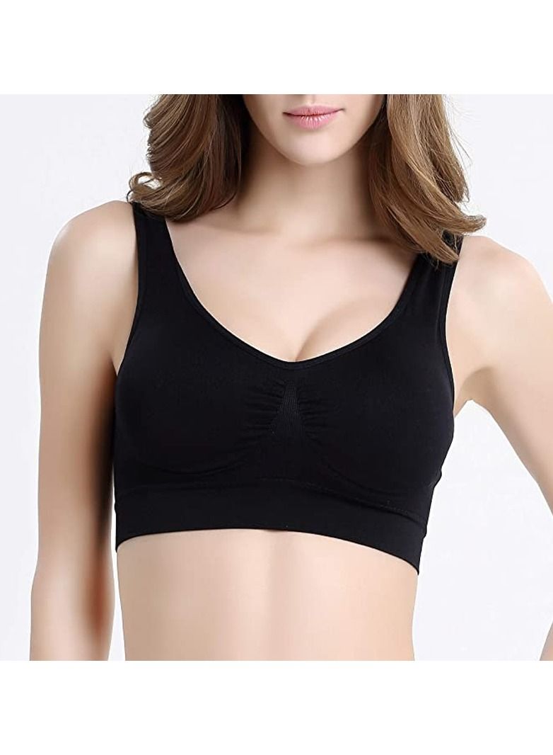 DubaiGallery Women's Sports Bras Padded Seamless Comfort Everyday Sleep Bra - Image 2