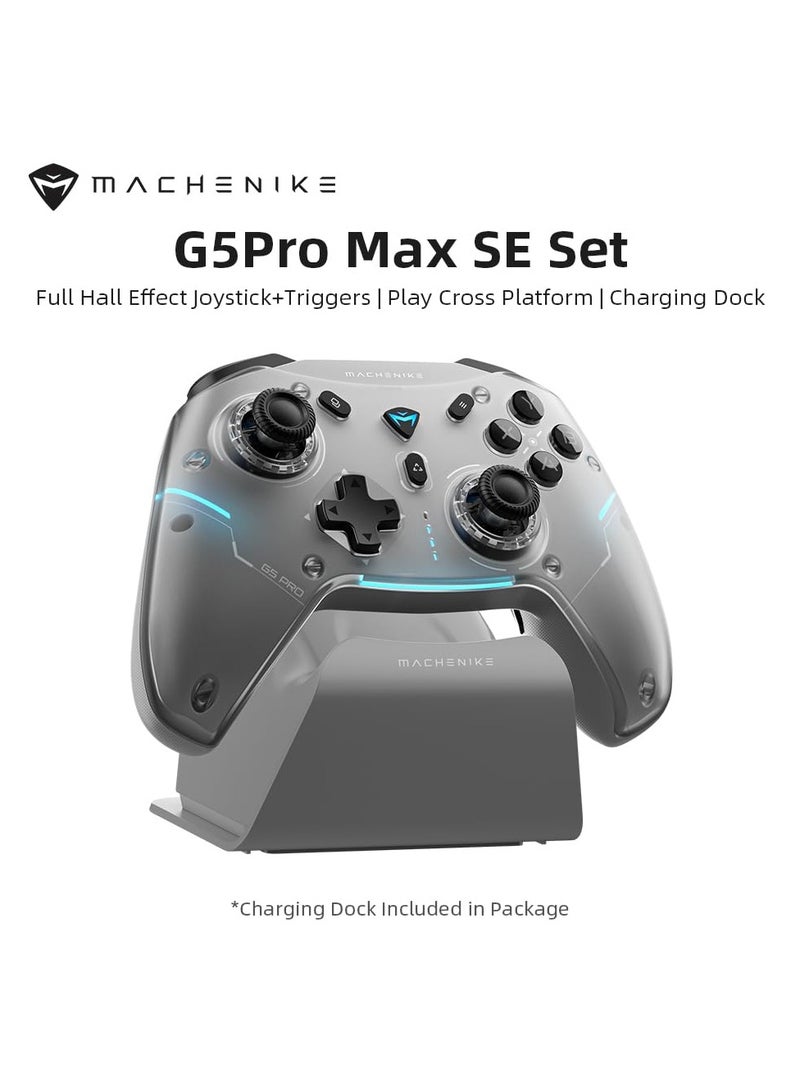 Machenike G5PRO Max SE 1000HZ Wireless Gaming Controller for NS/PC/iOS/Android with Charging Dock,PC Controller Hall Effect Joystick/Triggers/Gyroscope,RGB Backlight - Image 1