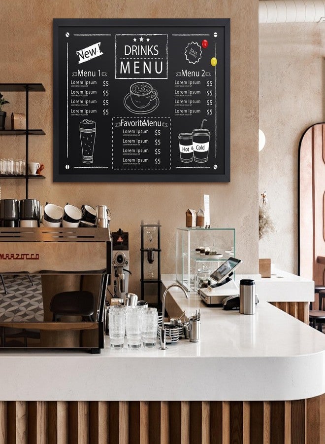 SELEAD Magnetic Chalkboard Words Sign - 24" x 36" Large Black Frame Wall Decor Bulletin Chalk Board for Menu, Business, Restaurant, Home Office - Image 2
