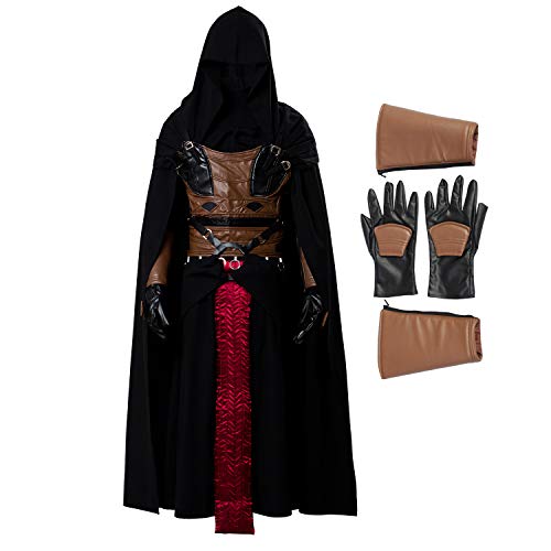ClSSTEV Men's Cosplay Full Set Outfits Halloween Tunic Hooded Robe Knight Costume - Image 1