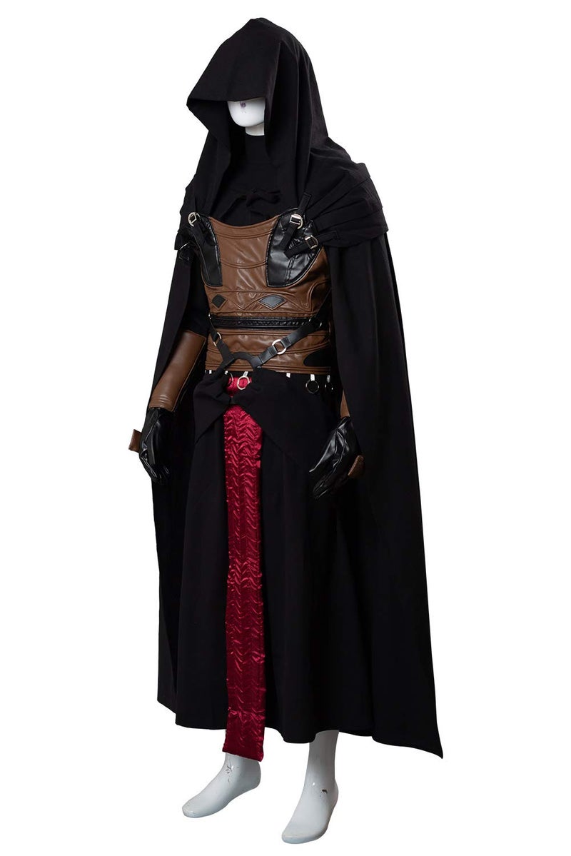 ClSSTEV Men's Cosplay Full Set Outfits Halloween Tunic Hooded Robe Knight Costume - Image 2