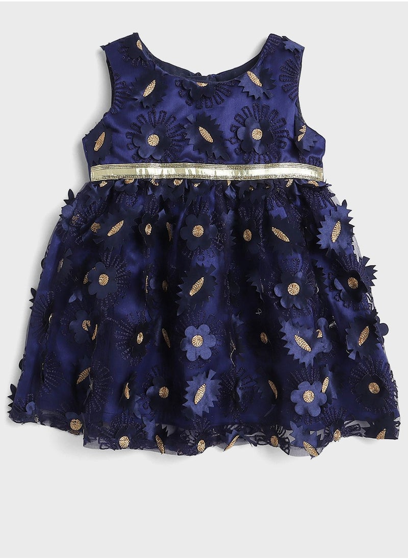 Many Frocks & Kids 3D Flower Embellished Midi Dress  - Image 1