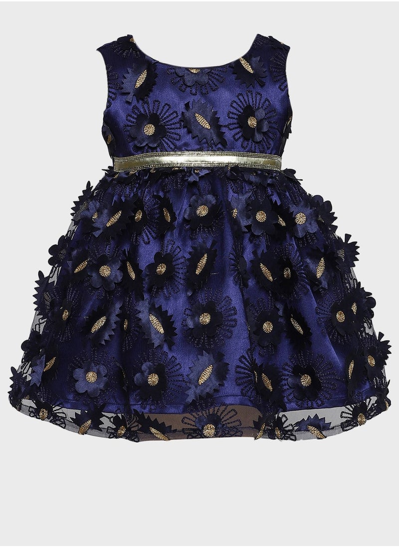 Many Frocks & Kids 3D Flower Embellished Midi Dress  - Image 2
