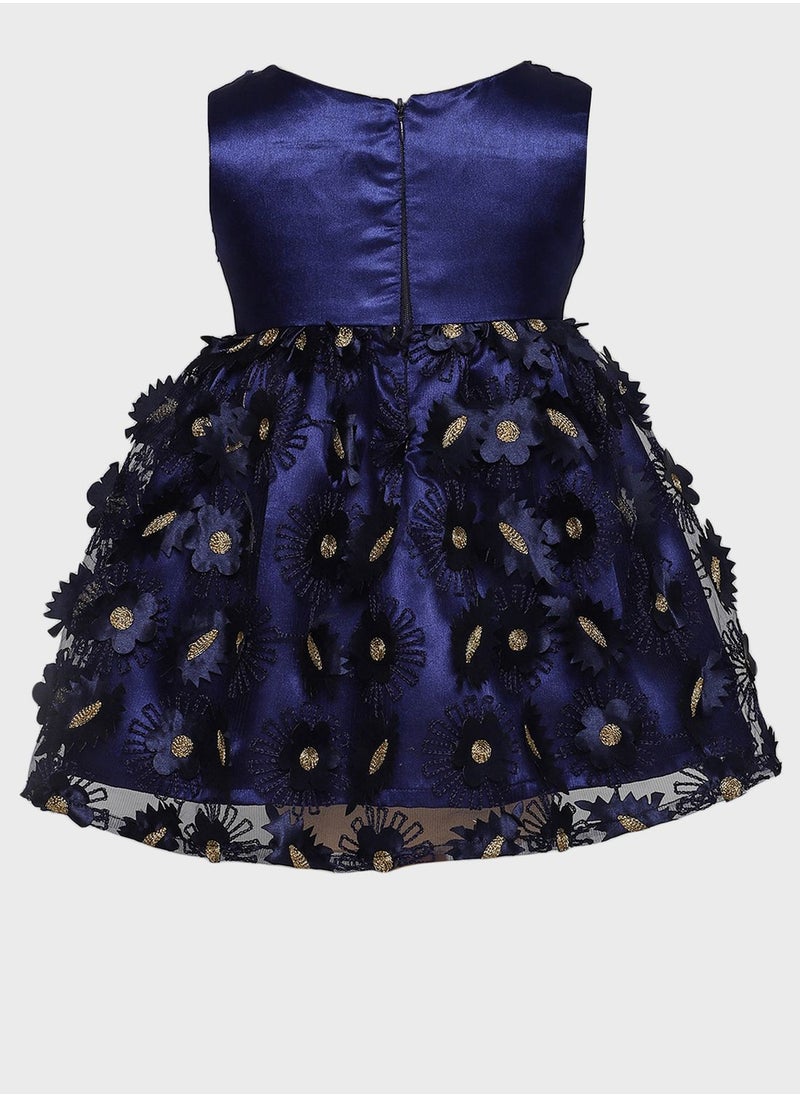 Many Frocks & Kids 3D Flower Embellished Midi Dress  - Image 3