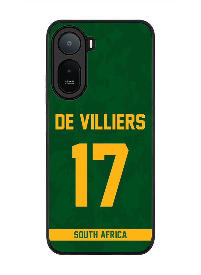 Stylizedd Rugged Case for Xiaomi Redmi A7 Pro 4G / Poco C81 / Poco C81 Pro / Poco C85x 5G- Slim Fit Hybrid Rubber Cover South Africa Quinton de Kock, Jersey No 12