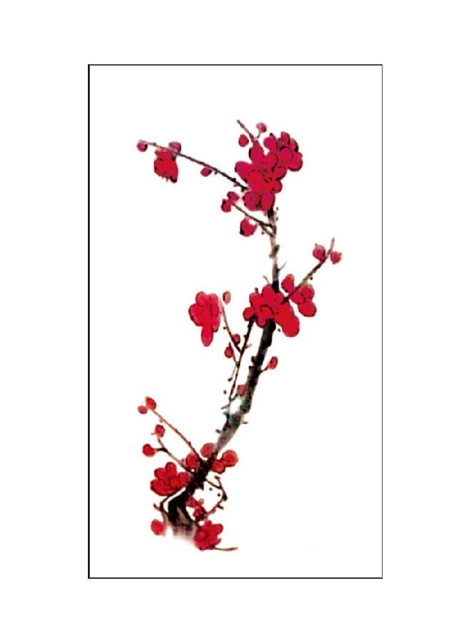 NIBEMINENT Waterproof Fashionable Temporary Tattoo Sticker Red/Black - Image 1