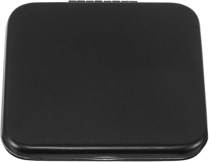 Portable Folding Compact Makeup Mirror Double-Sided Stainless Steel Travel Mirror with Magnification Black Mini Pocket for Women Purse - Image 1