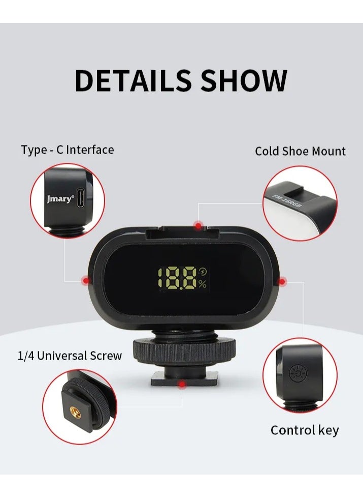 Jmary FM-16 RGB Mini Video Lights LED Camera 360° Full-Colour Portable Photography Lighting Rechargeable Dimmable Panel Lamp With Clip Mount  - Image 4