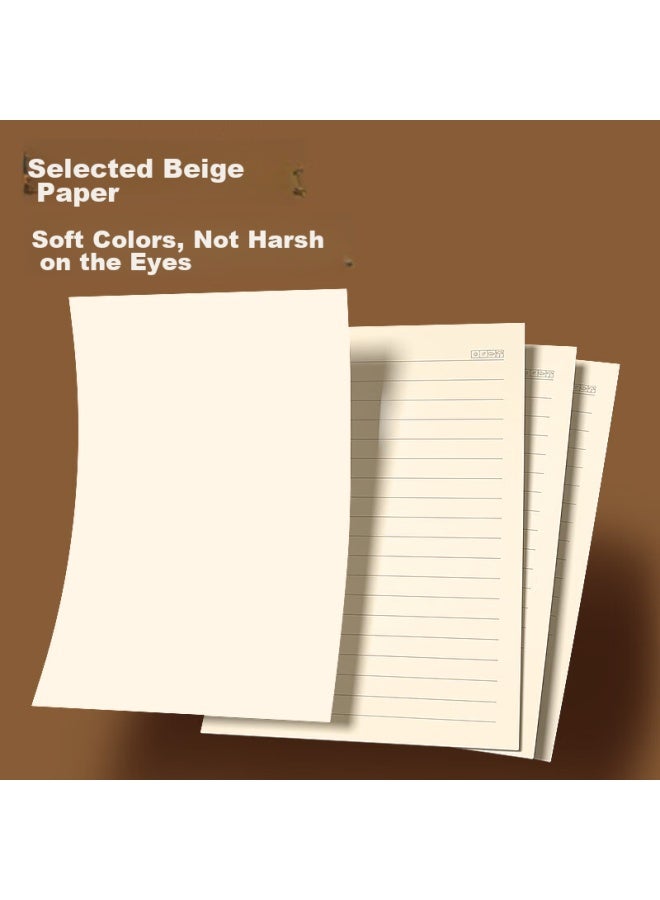 ديلي Deli 25k/128 Sheets دفتر ملاحظات فردي، غلاف من جلد الحمل السميك، يوميات، مذكرات، أسود Bp149 - Image 3