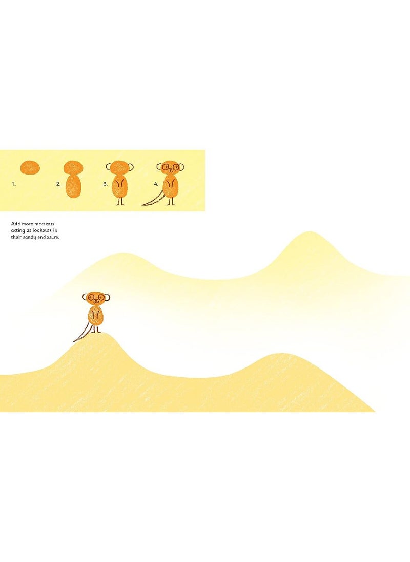 Usborne أنشطة بصمات الأصابع من أوزبورن – حديقة الحيوان، مجموعة فنون إبداعية ممتعة للأطفال، اصنع بصمات الحيوانات والمشاهد باستخدام الطلاء بالأصابع - Image 3