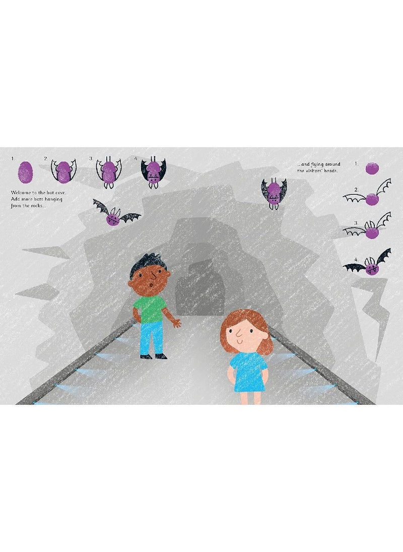 Usborne أنشطة بصمات الأصابع من أوزبورن – حديقة الحيوان، مجموعة فنون إبداعية ممتعة للأطفال، اصنع بصمات الحيوانات والمشاهد باستخدام الطلاء بالأصابع - Image 5