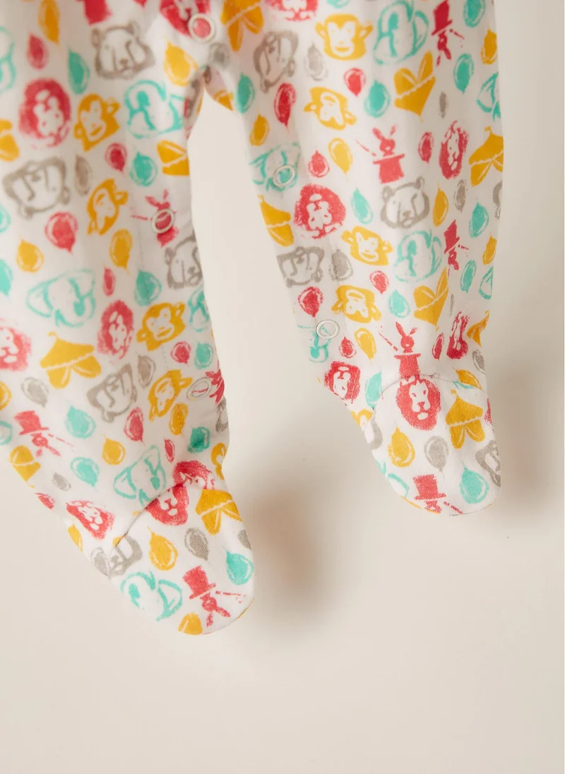 Zippy 3 Sleepsuits for Babies 'Circus', Multicoloured