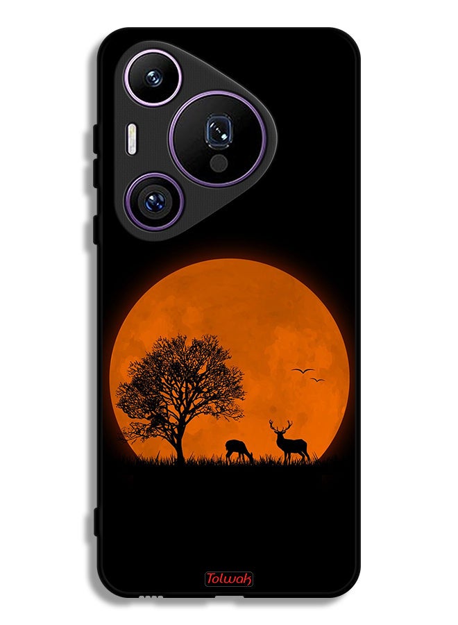 Tolwak Huawei Pura 70 Pro Protective Case Cover Evening Moon Art - Image 1