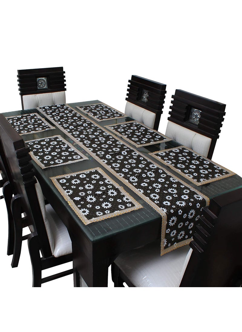 Lithara Lithara Waterproof Table Runner with Mats for Dining Table Size Mats 17 x 11 Inches Table Runner 84 x 11 Inches 6 Pieces Placemats 1 Table Runner Multicolor SA52 