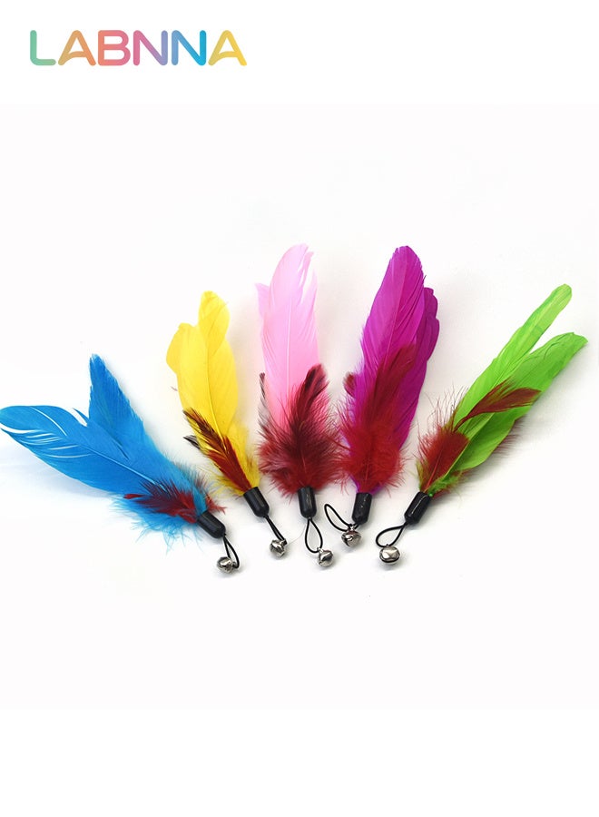 LABNNA 11PCS Cat Toys Set with 2 Cat Teaser Sticks, Feather Toys and Other Cat toys, Kitten Toys Assortments, Funny Interactive Cat Toys, Various Cat Enrichment Toys, Soft Safe Cat Toys(Random Color) - Image 2