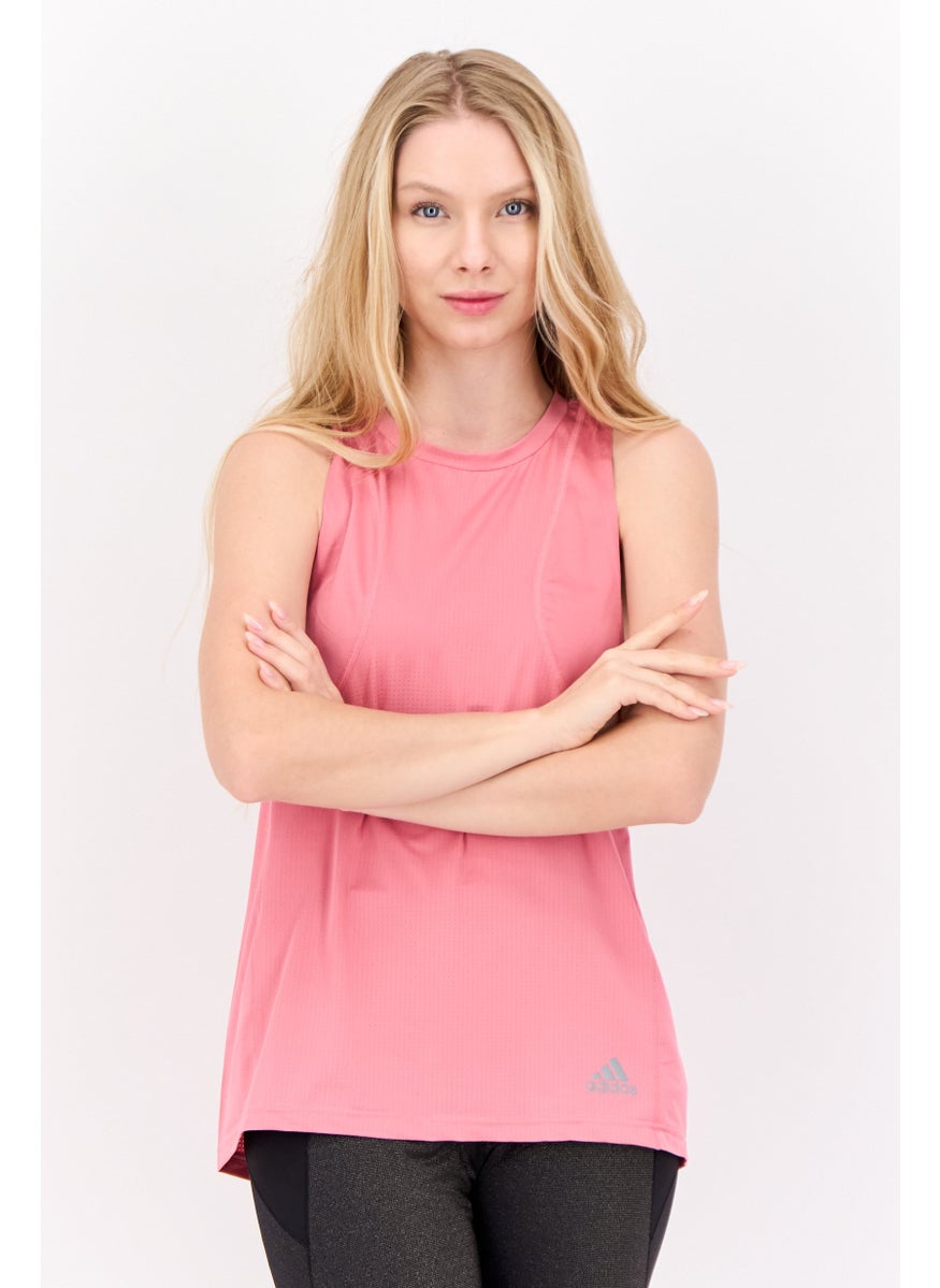 Adidas Women Sportswear Fit Sleeveless Training Tank Top, Old Rose  - Image 1