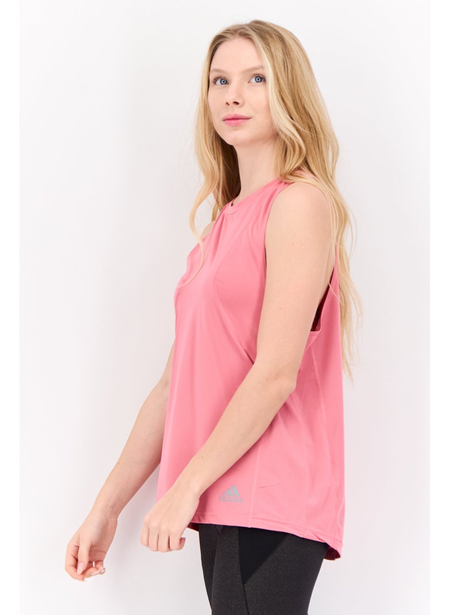 Adidas Women Sportswear Fit Sleeveless Training Tank Top, Old Rose  - Image 3
