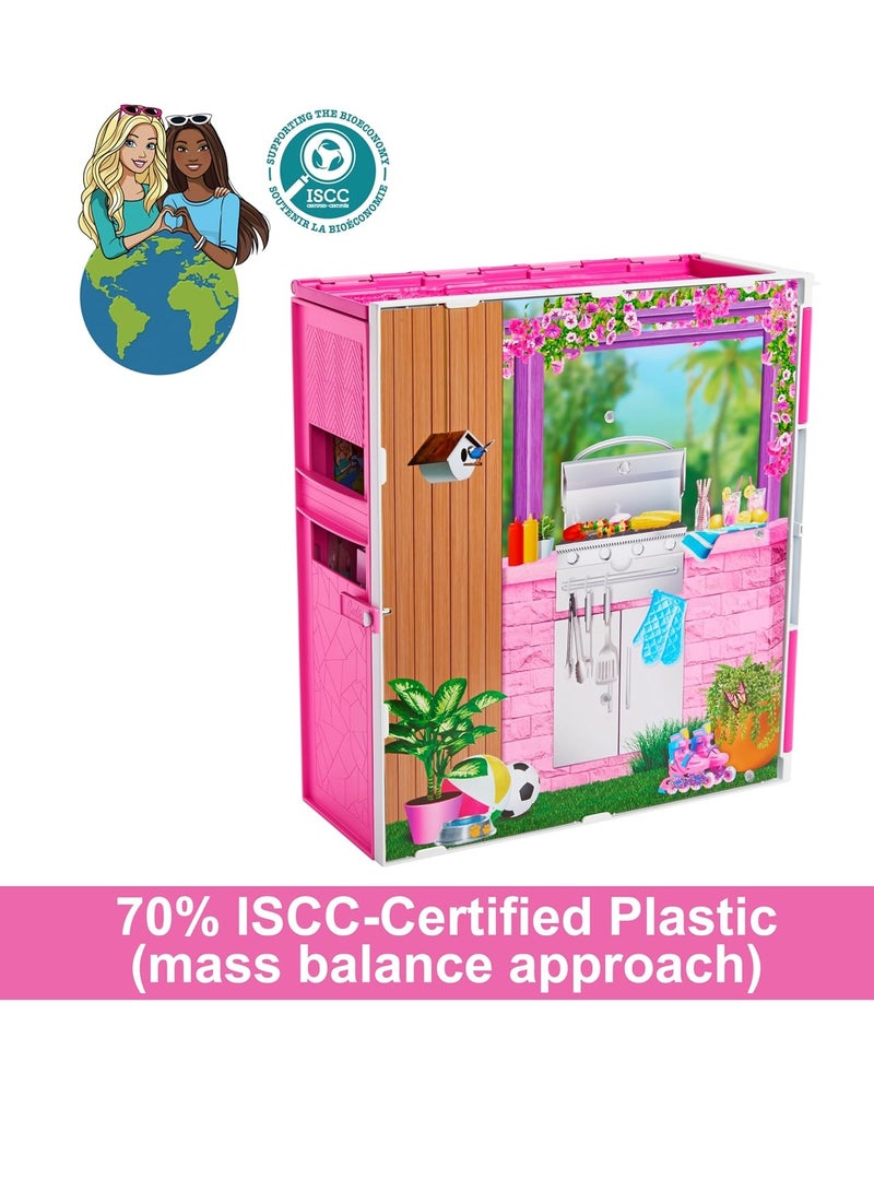 Barbie Getaway Doll House with Barbie Doll, 4 Play Areas and 11 Decor Accessories - Image 3