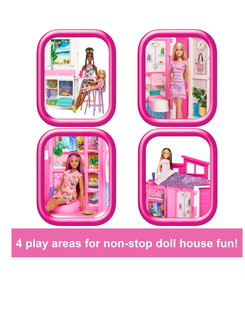 Barbie Getaway Doll House with Barbie Doll, 4 Play Areas and 11 Decor Accessories - Image 5