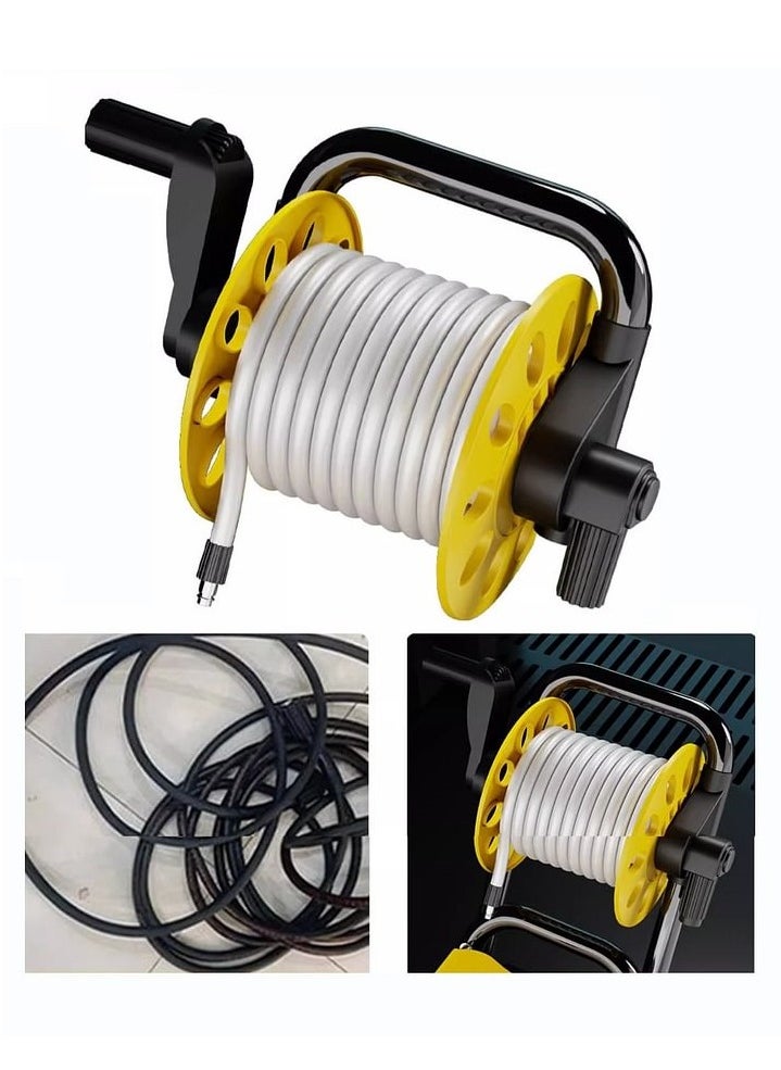 GearZone - 2000W High Pressure Washer, Electric Pressure Washer for Car, Home,Garden, Fast Moving with 4PCS Wheels and Tigger Washing Gun,10 Meter Hose and Soap Dispenser, Color Yellow - Image 1