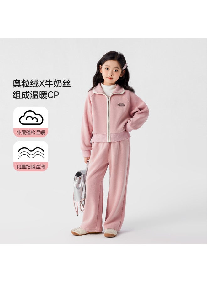 Zuoxi Girls' Outfit Autumn Sportswear Two-piece Set With Jacket And Pants For Kids And Big Girls Casual Children's Clothing - Image 2