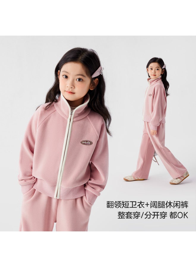 Zuoxi Girls' Outfit Autumn Sportswear Two-piece Set With Jacket And Pants For Kids And Big Girls Casual Children's Clothing - Image 4