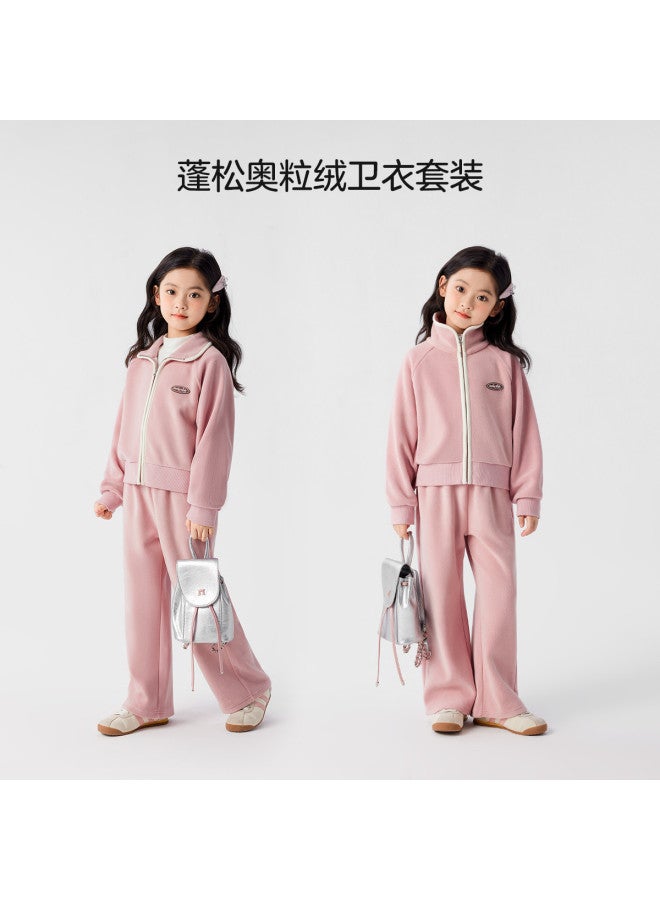 Zuoxi Girls' Outfit Autumn Sportswear Two-piece Set With Jacket And Pants For Kids And Big Girls Casual Children's Clothing - Image 3