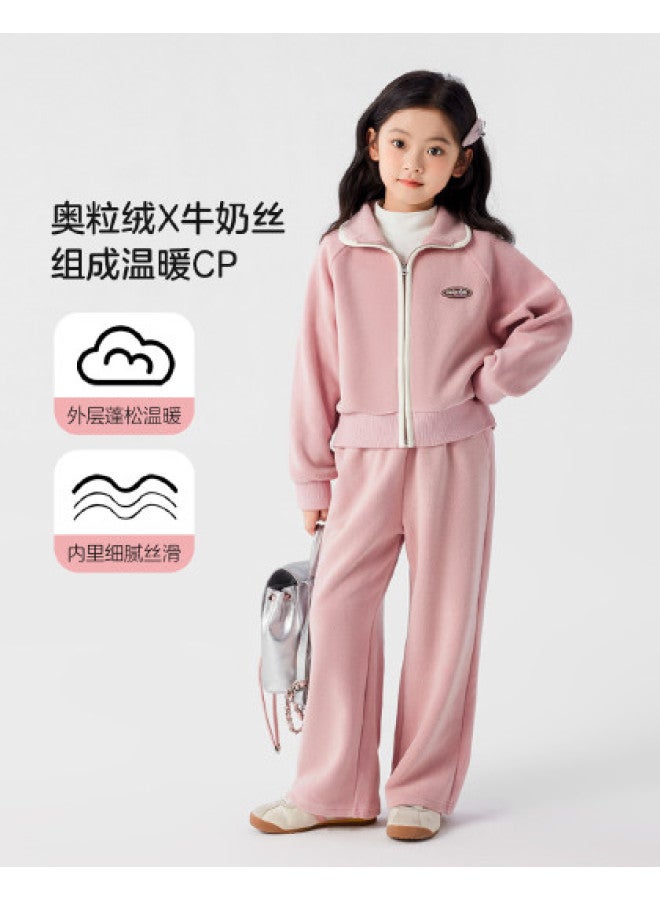 Zuoxi Girls' Outfit Autumn Sportswear Two-piece Set With Jacket And Pants For Kids And Big Girls Casual Children's Clothing - Image 1