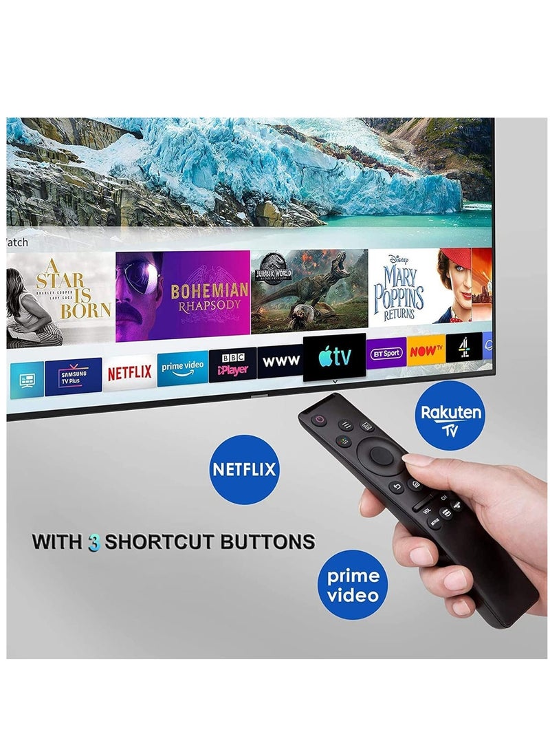 Universal Samsung Tv Remote All Samsung Tv Led Qled Suhd Uhd Hdr Lcd Frame Curved Solar Hdtv 3D 4K 8K Smart Tvs With Buttons For Netflix, Prime Video, Rakuten Tv