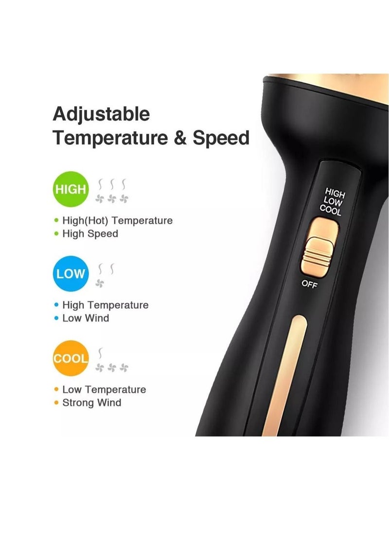 Generic - Hot Air Brush, 3 in 1 Hair Dryer Brush & Volumizer, One Step Blow Dryer Suitable for Straight and Curly Hair, Ceramic Coating Achieve Salon Styling at Home 1000W - Image 1