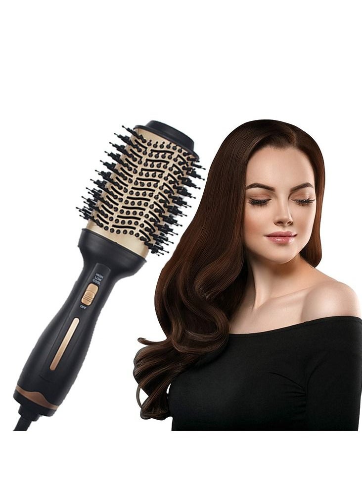 Generic - Hot Air Brush, 3 in 1 Hair Dryer Brush & Volumizer, One Step Blow Dryer Suitable for Straight and Curly Hair, Ceramic Coating Achieve Salon Styling at Home 1000W - Image 1