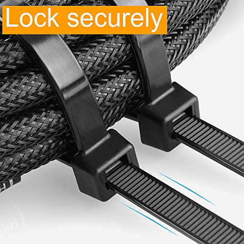 TANTTI Zip Ties 8 inch Black Zip Ties with 50 Pounds Tensile Strength,Cable Ties,100 Pack, by Tantti Supply - Image 5