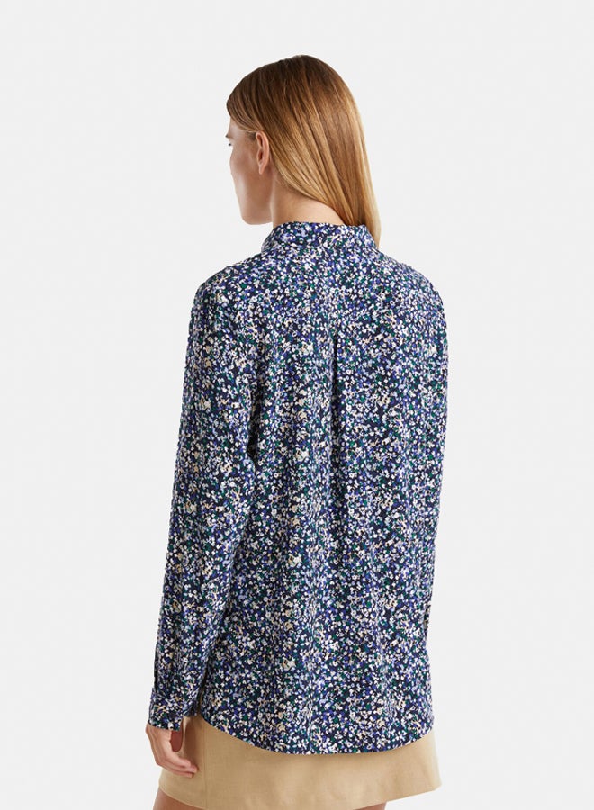 Benetton Flowing Printed Long Sleeve Shirt - Image 2