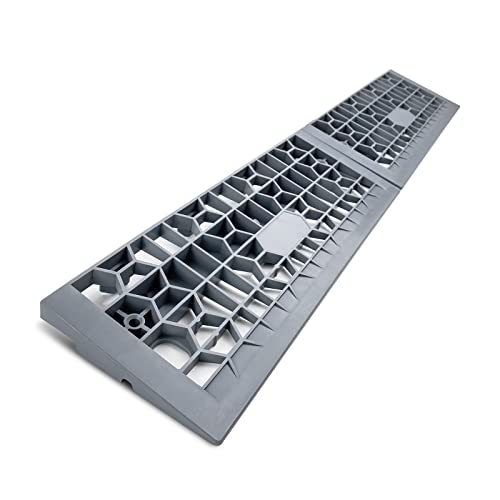HOXWELL Modular Threshold Ramps for Doorways 1 Rise Wheelchairs Ramps for Home Indoor Solid Upgrade Material 3000 Lbs Load Capacity Door Ramps for Cars2 PCS - Image 1