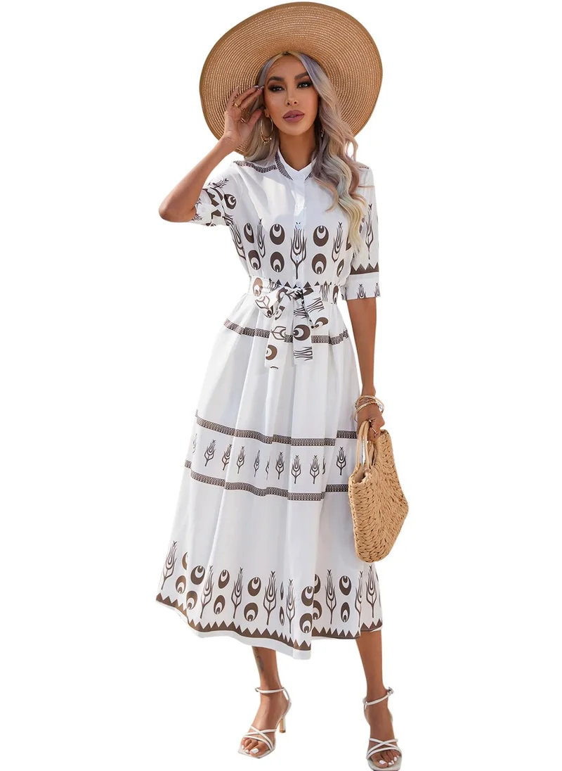 YUNIQEE Printed Midi Dress