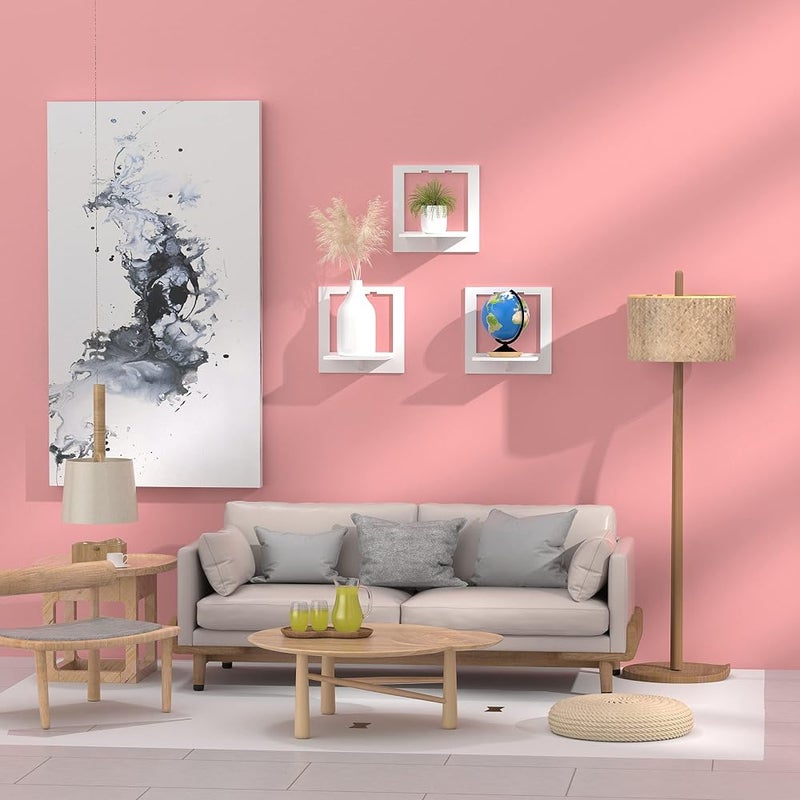 إكسفور رفوف عائمة للجدران - مقاس 29 × 29 × 18 سم من البولي فينيل كلوريد (PVC)، سهلة التركيب - رفوف متعددة الاستخدامات وزخرفية لغرفة الأطفال، غرفة المعيشة، غرفة النوم، اللون أبيض، 3 قطع - Image 3