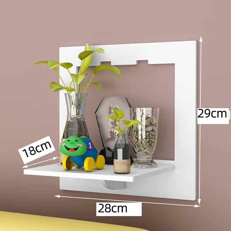 إكسفور رفوف عائمة للجدران - مقاس 29 × 29 × 18 سم من البولي فينيل كلوريد (PVC)، سهلة التركيب - رفوف متعددة الاستخدامات وزخرفية لغرفة الأطفال، غرفة المعيشة، غرفة النوم، اللون أبيض، 3 قطع - Image 2